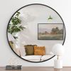 Black 32 IN Metal Round mirror - as Pic