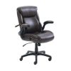 Air Lumbar Bonded Leather Manager Office Chair - Brown