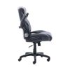 Air Lumbar Bonded Leather Manager Office Chair - Gray