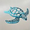 1pc, Metal Sea Turtle Ornament Beach Theme Decor Wall Art Decorations Wall Hanging For Indoor Living Room Decor - Black - 11.81inch√ó11.02inch