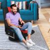 360-Degree Swivel Gaming Floor Chair with Foldable Adjustable Backrest - Red