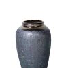 Vintage Smoke Ceramic Vase 7"D x 12"H - Artisanal Piece for Your Home - as Pic