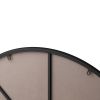 Wall Mirror 39 Inch Black Circular Mirror Metal Framed Mirror Round Vanity Mirror Dressing Mirror, for Bathroom, Living Room, Bedroom Wall Decor - as