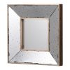 12" x 12" Distressed Silver Square Accent Mirror, Wall Mirror for Living Room, Entryway, Office, Bedroom, Hallway - as Pic