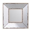 12" x 12" Distressed Silver Square Accent Mirror, Wall Mirror for Living Room, Entryway, Office, Bedroom, Hallway - as Pic