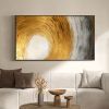 Hand Painted Oil Painting Abstract Gold Texture Oil Painting on Canvas Original Minimalist Art Golden Decor Custom Painting Living Room Home Decor - 4