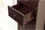 Transitional Espresso Compact Design 5-Drawer Chest Bedroom / Small Living Space Chest of drawers - as Pic