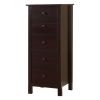 Transitional Espresso Compact Design 5-Drawer Chest Bedroom / Small Living Space Chest of drawers - as Pic