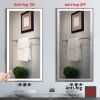 LED Bathroom Vanity Mirror Wall Mounted Adjustable White/Warm/Natural Lights Anti-Fog Touch Switch with Memory Modern Smart Large Bathroom Mirrors - S