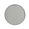 24" Large Round Black Circular Mirror - Black