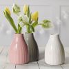 Vase Set of 3, Decorative Ceramic Vase, Vase for Decor Home Living Room Office Parties Wedding, 3.7" Wide 5.5" Tall - Morandi