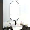 18 x 35 Inch Bathroom Mirror Black Aluminum Frame - as Pic