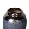 Vintage Smoke Ceramic Vase 7"D x 14"H - Artisanal Piece for Your Home - as Pic