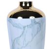 Elegant Celadon Marble Ceramic Vase with Gold Accents - Timeless Home Decor - as Pic