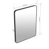 24 x 32 Inch Bathroom Mirror Black Aluminum Frame - as Pic