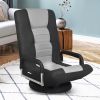 360-Degree Swivel Gaming Floor Chair with Foldable Adjustable Backrest - Gray