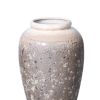 Vintage Sand Ceramic Vase 6.5"D x 12"H - Artisanal Piece for Your Home - as Pic