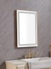 36*24 LED Lighted Bathroom Wall Mounted Mirror with High Lumen+Anti-Fog Separately Control - as Pic