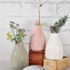 Vase Set of 3, Decorative Ceramic Vase, Vase for Decor Home Living Room Office Parties Wedding, 3.7" Wide 5.5" Tall - Morandi