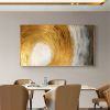 Hand Painted Oil Painting Abstract Gold Texture Oil Painting on Canvas Original Minimalist Art Golden Decor Custom Painting Living Room Home Decor - 1