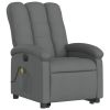 Electric Stand up Massage Recliner Chair Dark Gray Fabric - Gray