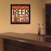 "Cold Beer Served Here" By Mollie B., Printed Wall Art, Ready To Hang Framed Poster, Black Frame - as Pic