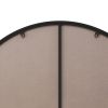 Wall Mirror 28 Inch Black Circular Mirror Metal Framed Mirror Round Vanity Mirror Dressing Mirror, for Bathroom, Living Room, Bedroom Wall Decor - as