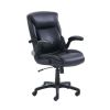 Air Lumbar Bonded Leather Manager Office Chair - Black