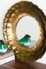 16" Round Wall Mirror with Gold Metal Frame, Mid-Century Modern Accent Mirror for Living Room - as Pic