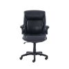 Air Lumbar Bonded Leather Manager Office Chair - Black