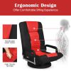 360-Degree Swivel Gaming Floor Chair with Foldable Adjustable Backrest - Red