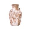 Artisan Ceramic Aged Terracotta Vase - Country Charm for Your Home - as Pic