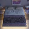 Full Size Floating Bed with LED Lights Underneath,Modern Full Size Low Profile Platform Bed with LED Lights,Grey - as Pic