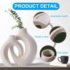 2Pcs Nordic Ceramic Vase Snuggle Set White Matte Creative Vase INS Flower Pot Living Room Home Offical Desktop Decor Accessories - Single vase - China