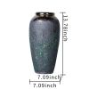 Vintage Smoke Ceramic Vase 7"D x 14"H - Artisanal Piece for Your Home - as Pic