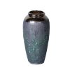 Vintage Smoke Ceramic Vase 7"D x 14"H - Artisanal Piece for Your Home - as Pic