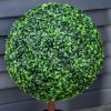 23.5" Artificial Boxwood Topiary Ball Tree, Fake Decorative Plant, Nursery Pot Included for Home, Balcony, Backyard and Garden - as Pic