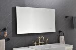 42x 24 Inch LED Mirror Bathroom Vanity Mirror with Back Light;  Wall Mount Anti-Fog Memory Large Adjustable Vanity Mirror - Gunmetal