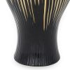 Black with Gold Design Ceramic Decorative Ginger Jar Vase - as Pic