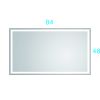 84in. W x48 in. H Framed LED Single Bathroom Vanity Mirror in Polished Crystal Bathroom Vanity LED Mirror with 3 Color Lights Mirror for Bathroom Wall