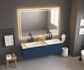 60in. W x 48 in. H LED Lighted Bathroom Wall Mounted Mirror with High Lumen+Anti-Fog Separately Control bedroom full-length mirror bathroom led mirror