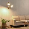 64" 3-Light LED Floor Lamp Reading Light for Living Room Bedroom - golden