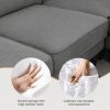 108*85.5" Modern U Shape Sectional Sofa, 7 Seat Fabric Sectional Sofa Set with 3 Pillows Included for Living Room, Apartment, Office,3 Colors  - Dark