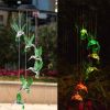 LED Colorful Solar Power Wind Chime Crystal Hummingbird Butterfly Waterproof Outdoor Windchime Solar Light for Garden outdoor - 01 - China