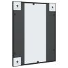 Wall Mirror Black 15.7"x19.7" Rectangle Iron - Black