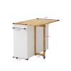 Kitchen Island Cart with 2 Door Cabinet and Three Drawers,43.31 Inch Width with Spice Rack,Towel Rack - White