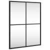 Wall Mirror Black 15.7"x19.7" Rectangle Iron - Black