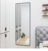 Wall-Mounted Alloy Frame Full Length Mirror, Black - as Pic