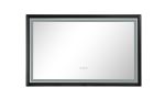 42 in. W x24 in. H Oversized Rectangular Black Framed LED Mirror Anti-Fog Dimmable Wall Mount Bathroom Vanity Mirror - as Pic