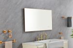 42x 24Inch LED Mirror Bathroom Vanity Mirror with Back Light;  Wall Mount Anti-Fog Memory Large Adjustable Vanity Mirror - Gold